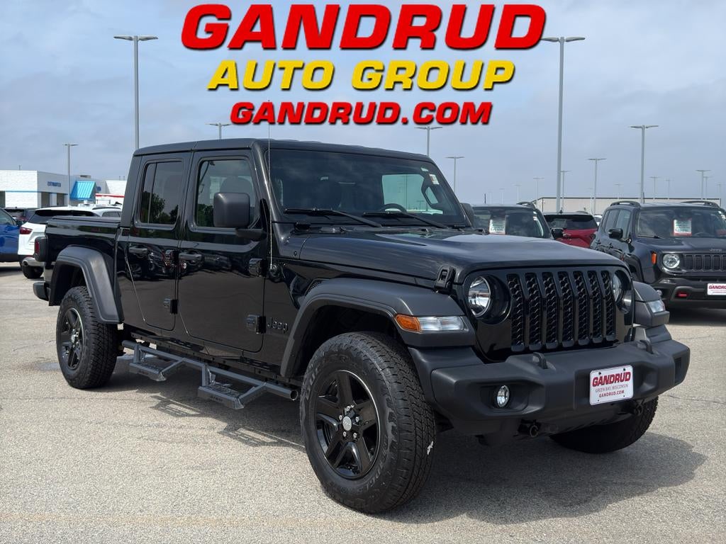 2020 Jeep Gladiator Sport S 4x4 in Black — front three-quarter view
