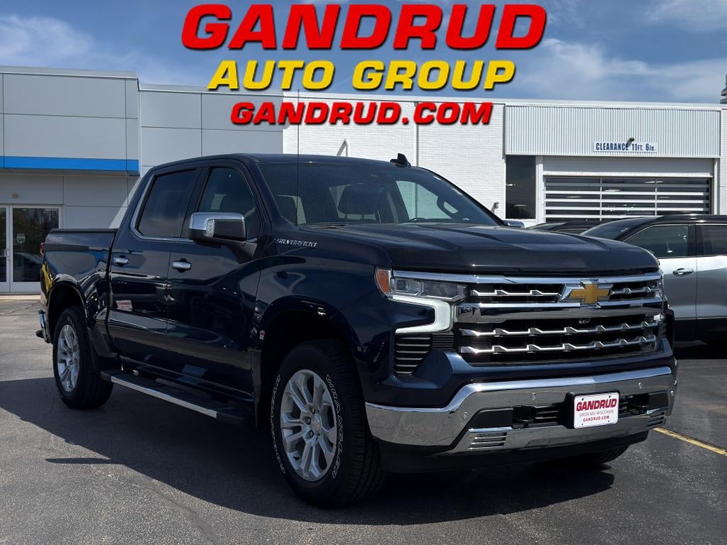 2022 Chevrolet Silverado 1500 LTZ in Northsky Blue Metallic — front three-quarter view