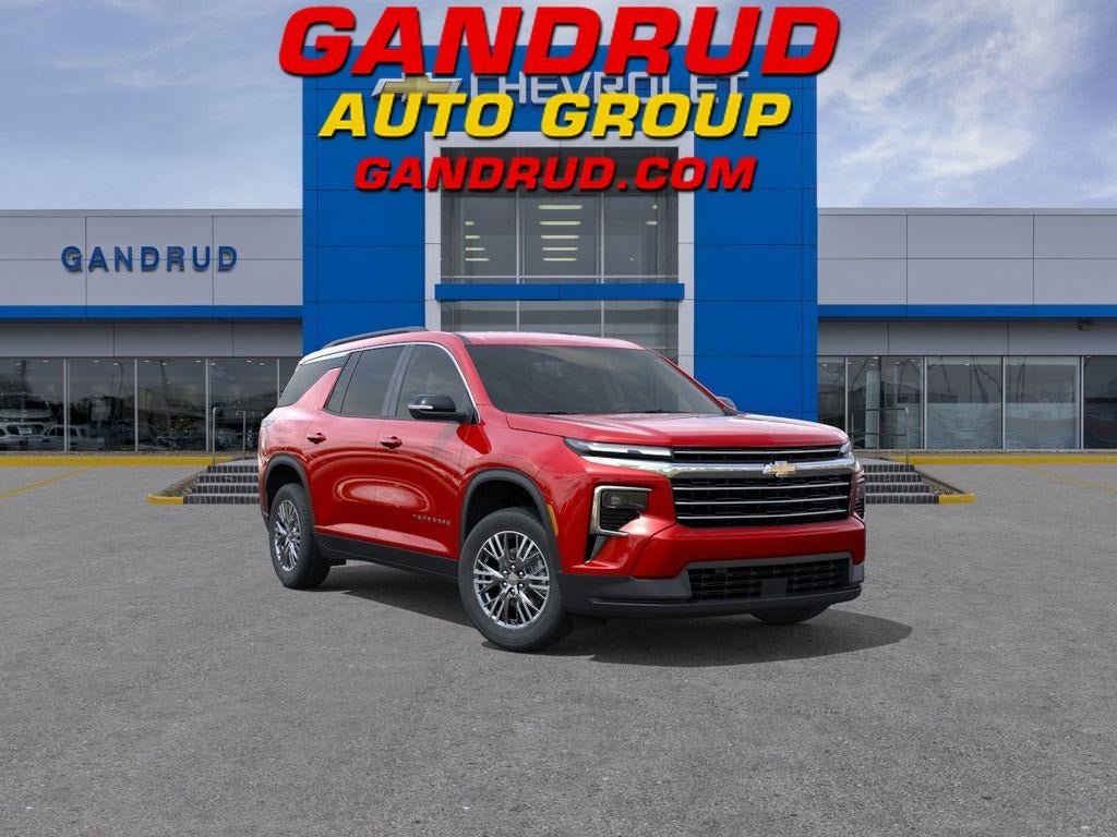2026 Chevrolet Traverse LT in Radiant Red Tintcoat — front three-quarter view