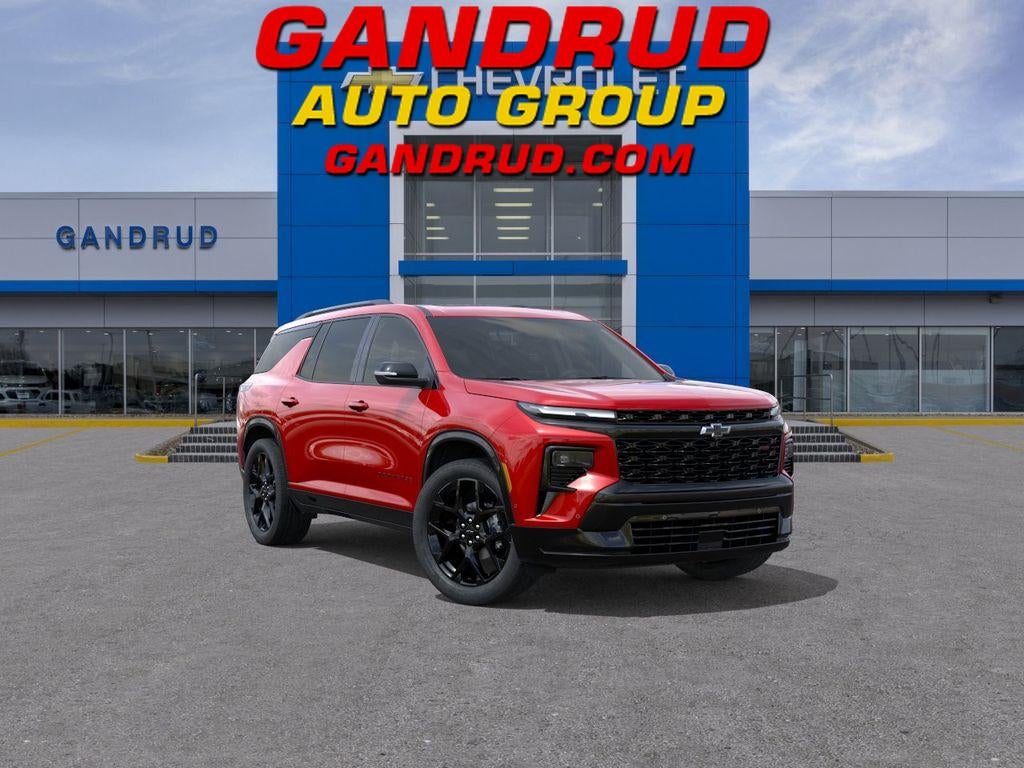 2026 Chevrolet Traverse RS in Radiant Red Tintcoat — front three-quarter view