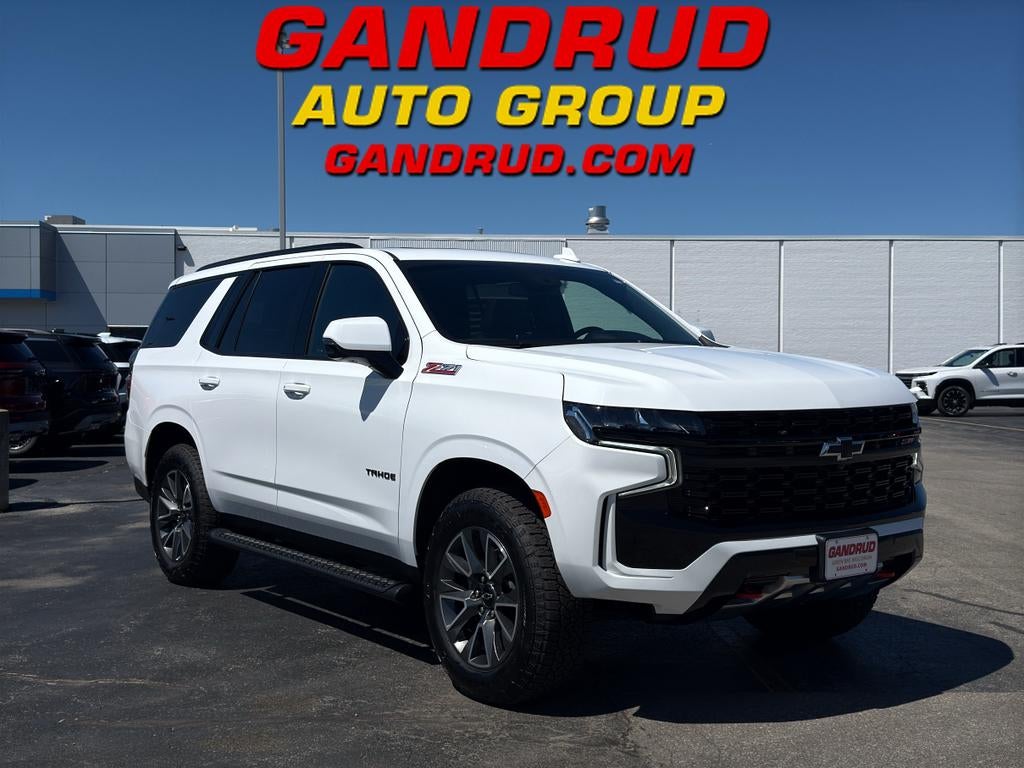 2024 Chevrolet Tahoe Z71 in Summit White — front three-quarter view