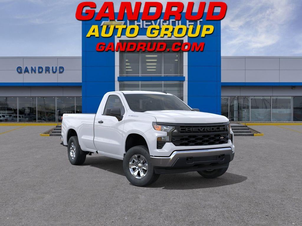 2026 Chevrolet Silverado 1500 WT in Summit White — front three-quarter view