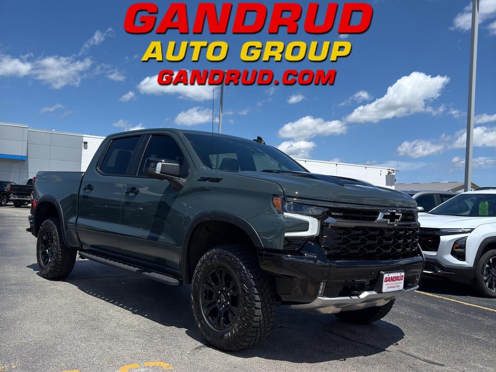 2026 Chevrolet Silverado 1500 ZR2 in Cypress Gray — front three-quarter view