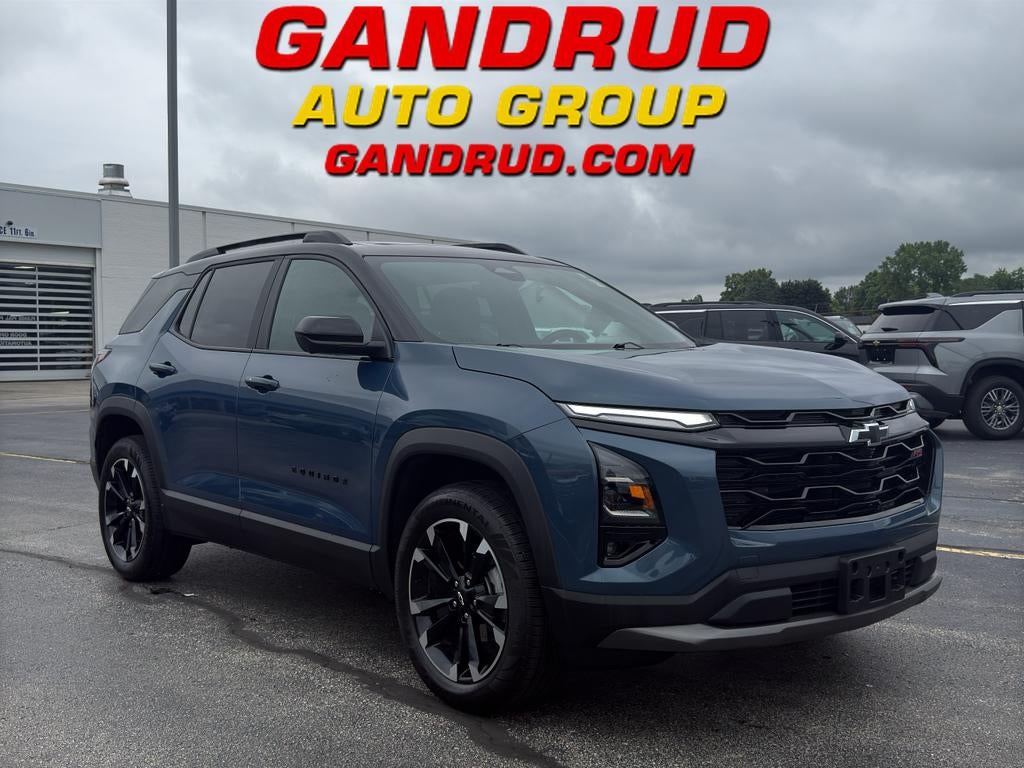 2025 Chevrolet Equinox RS in Lakeshore Blue Metallic — front three-quarter view