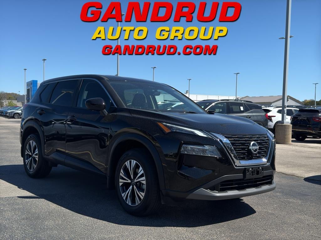 2023 Nissan Rogue SV Intelligent AWD in Black — front three-quarter view
