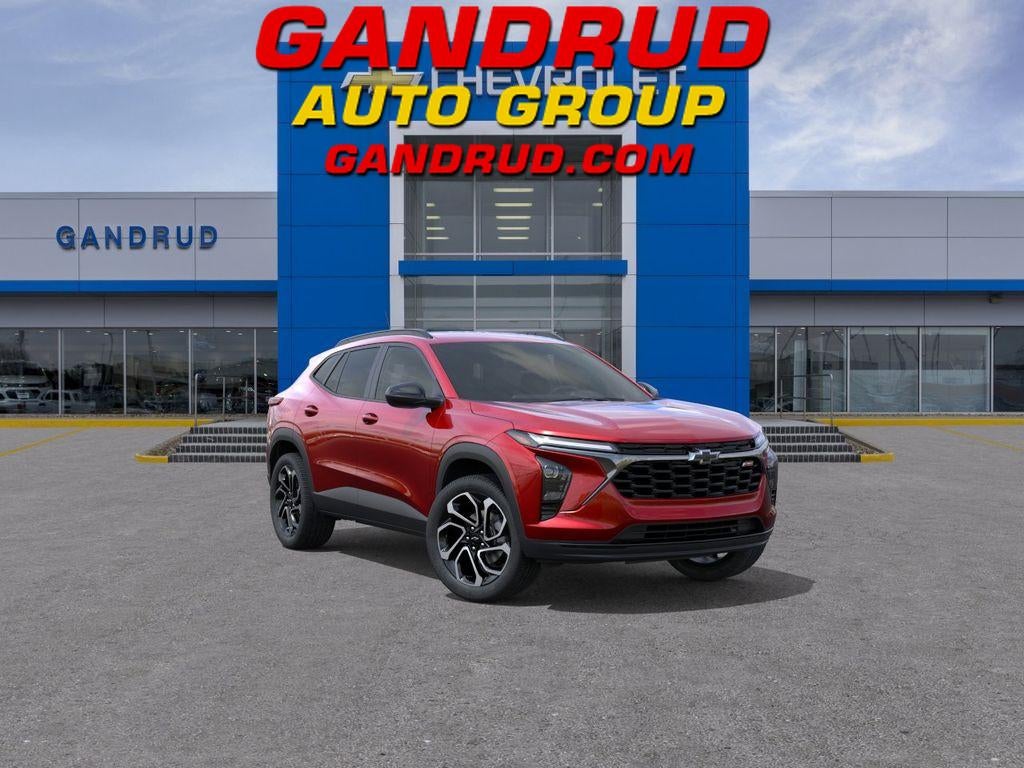 2026 Chevrolet Trax 2RS in Apex Red — front three-quarter view